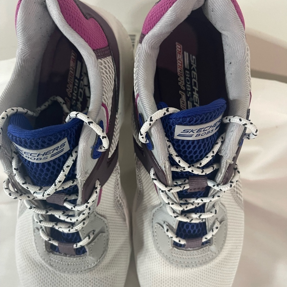 Skechers Light Gray and Violet Sneakers - Picture 9 of 11